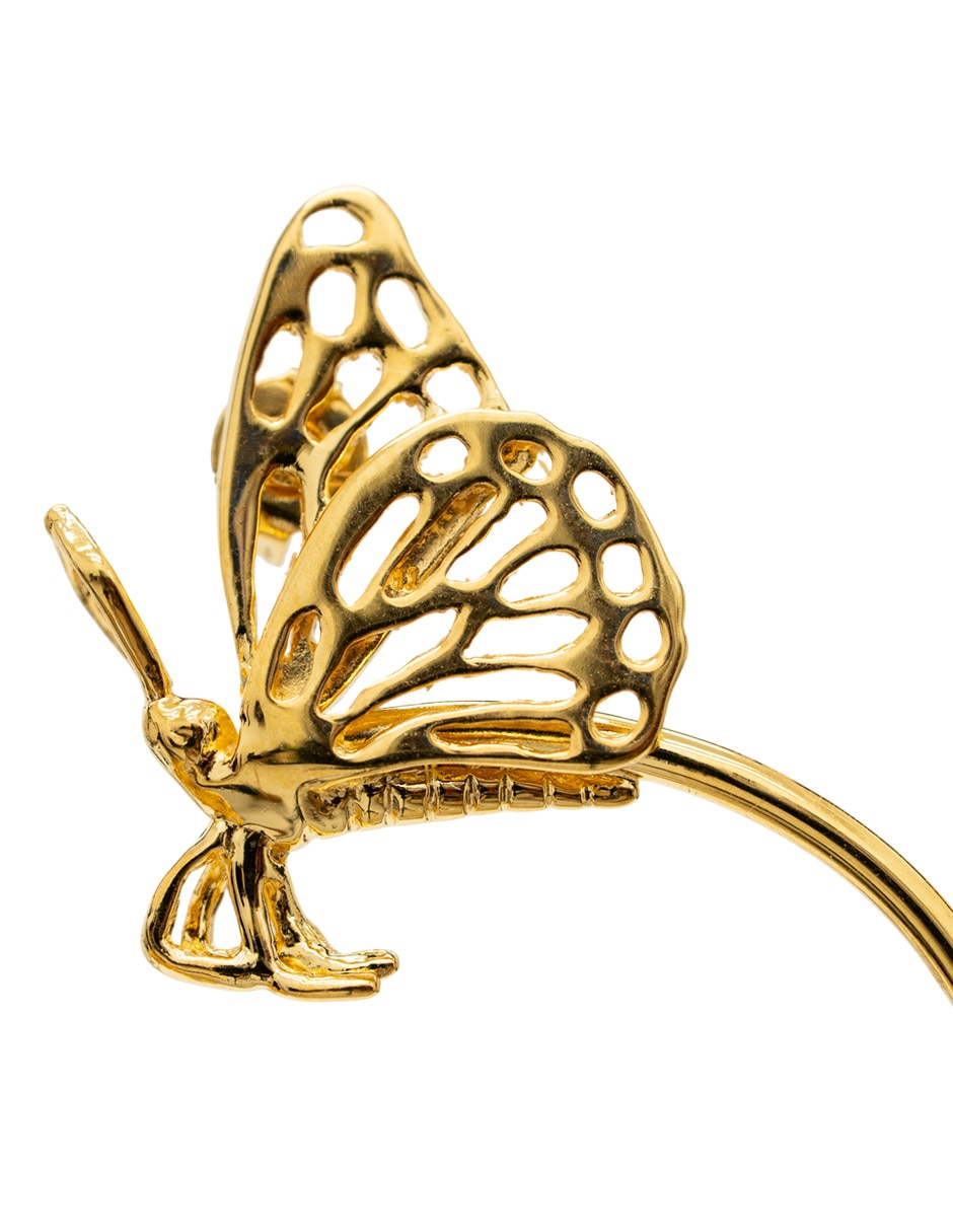 Arracadas de arco Mariposa chapa de oro 18 k 3
