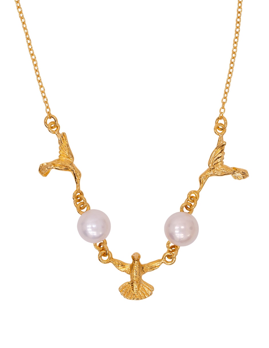 Collar Colibrí chapa de oro 18 k 2