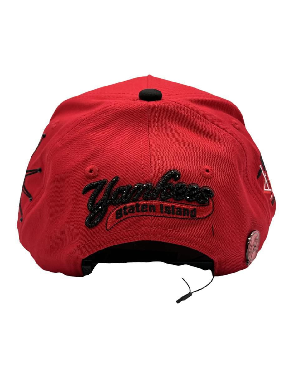 Gorra visera curva snapback casual Black and Red para hombre 3