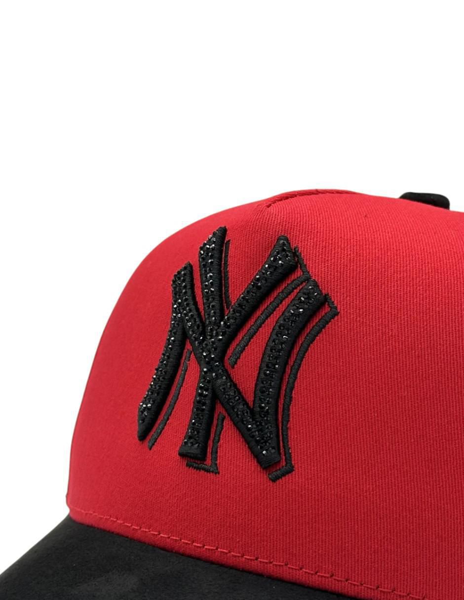 Gorra visera curva snapback casual Black and Red para hombre 4