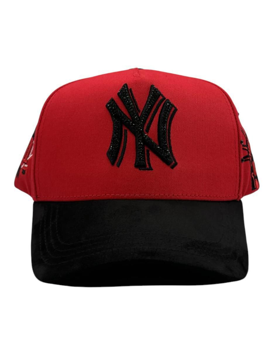 Gorra visera curva snapback casual Black and Red para hombre 6