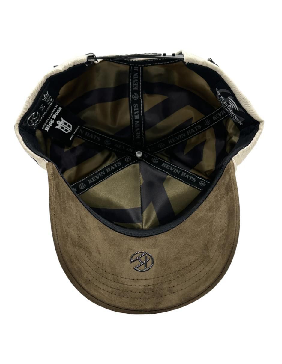 Gorra visera curva snapback casual Green Tan para hombre 2