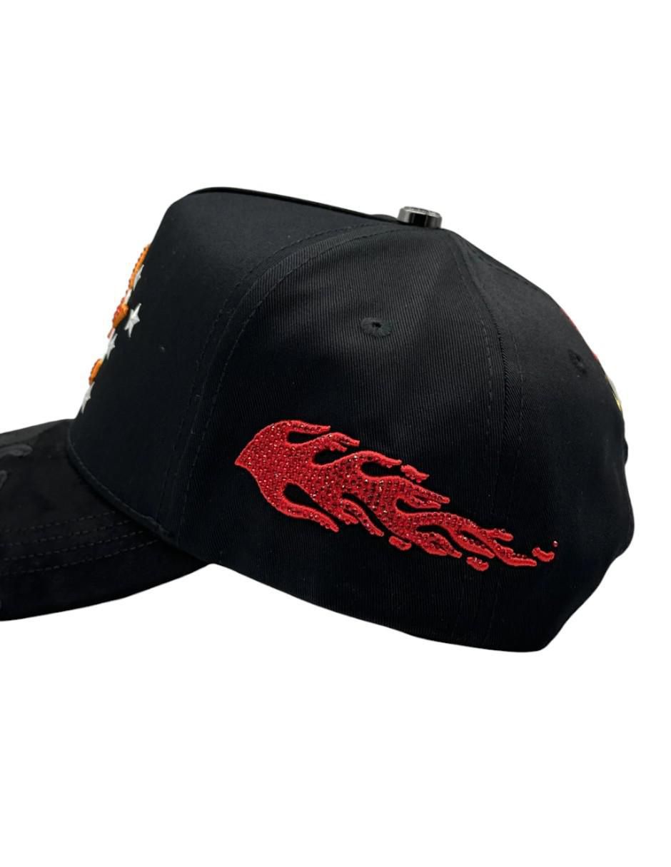 Gorra visera curva snapback casual Houston Flames para hombre 3