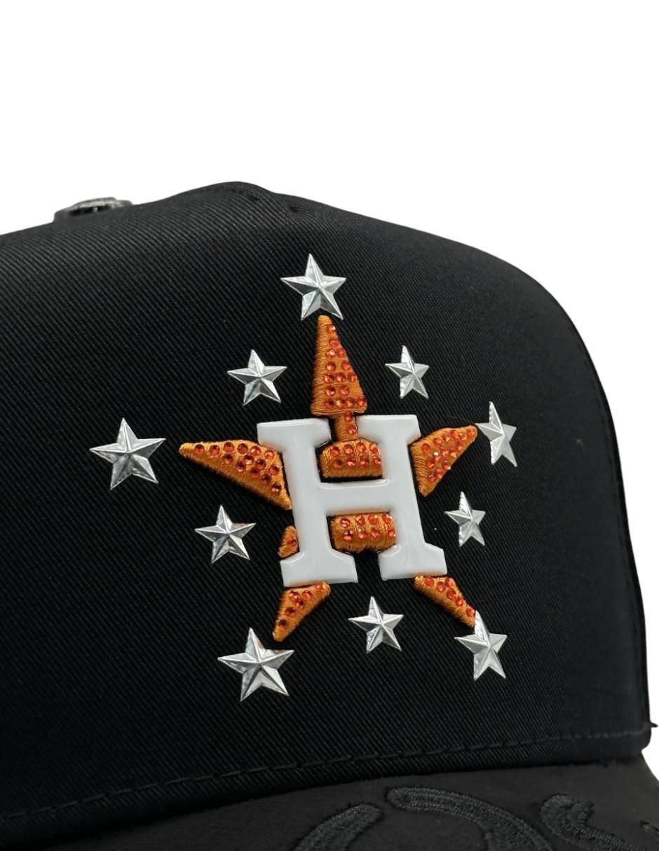 Gorra visera curva snapback casual Houston Flames para hombre 4
