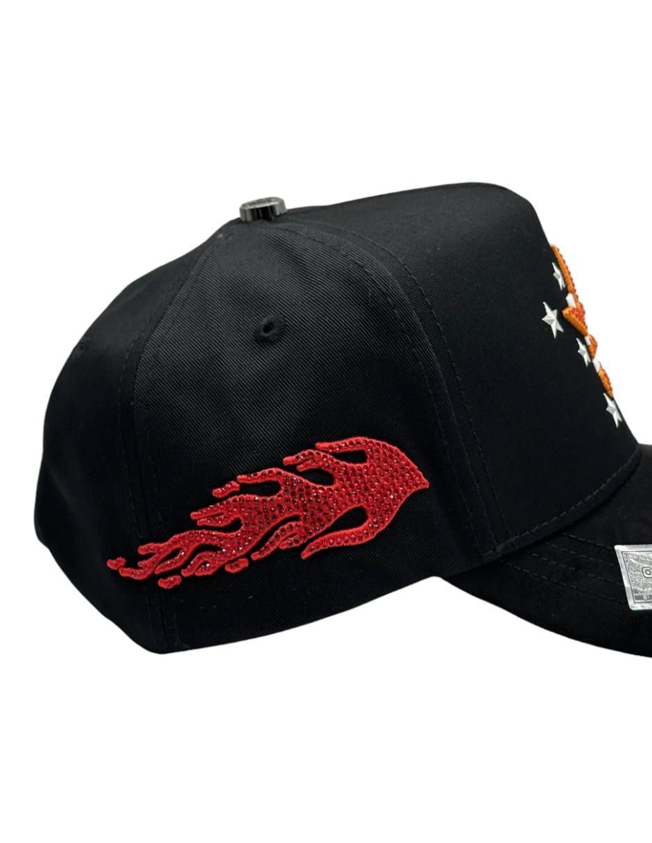 Gorra visera curva snapback casual Houston Flames para hombre 5