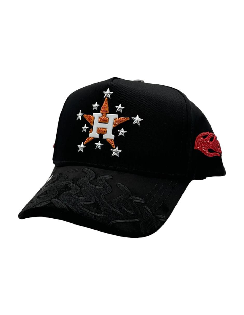 Gorra visera curva snapback casual Houston Flames para hombre 6