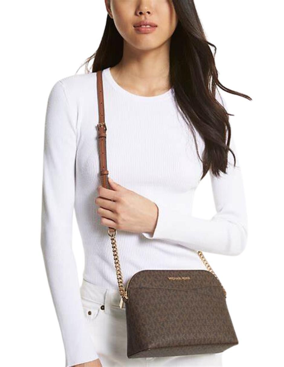 Bolsa crossbody Jet Set Travel Dome Cross de piel para mujer 3