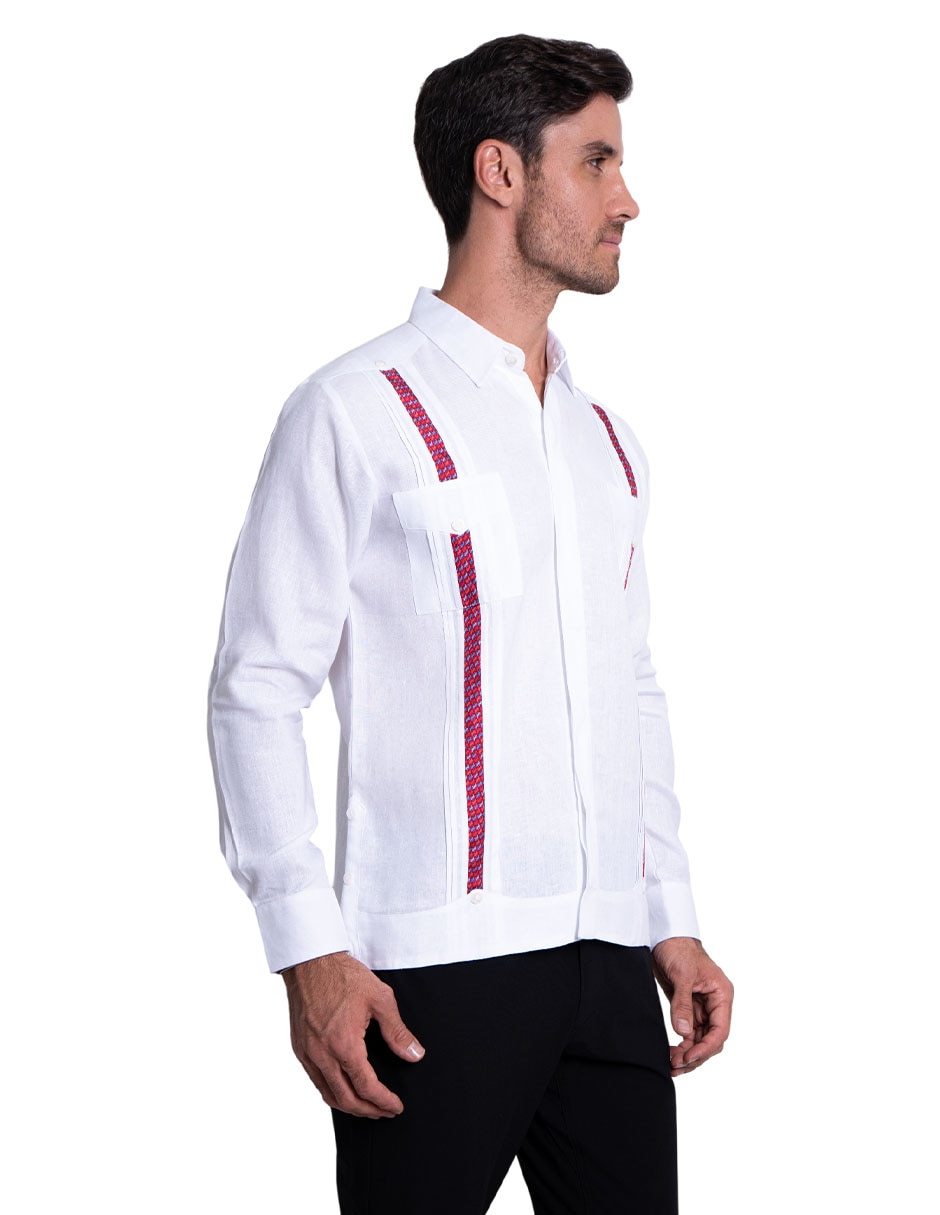 Guayabera manga larga para hombre