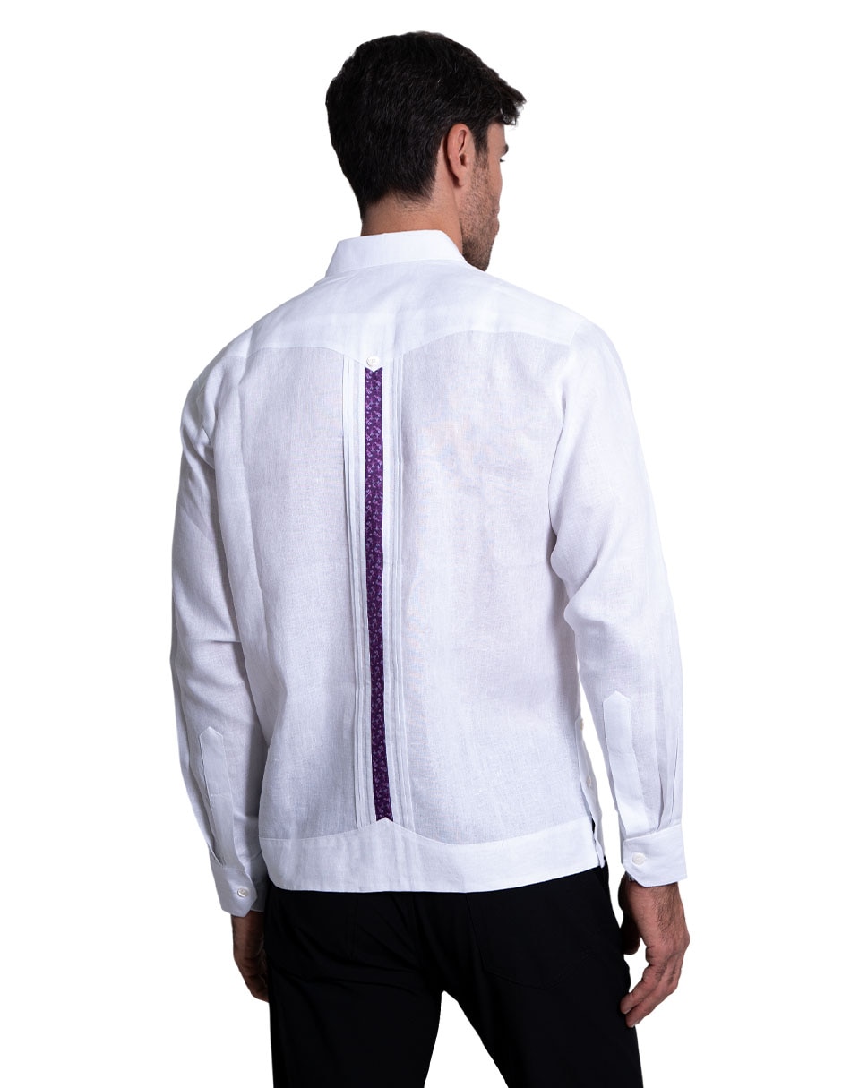 Guayabera manga larga para hombre 2