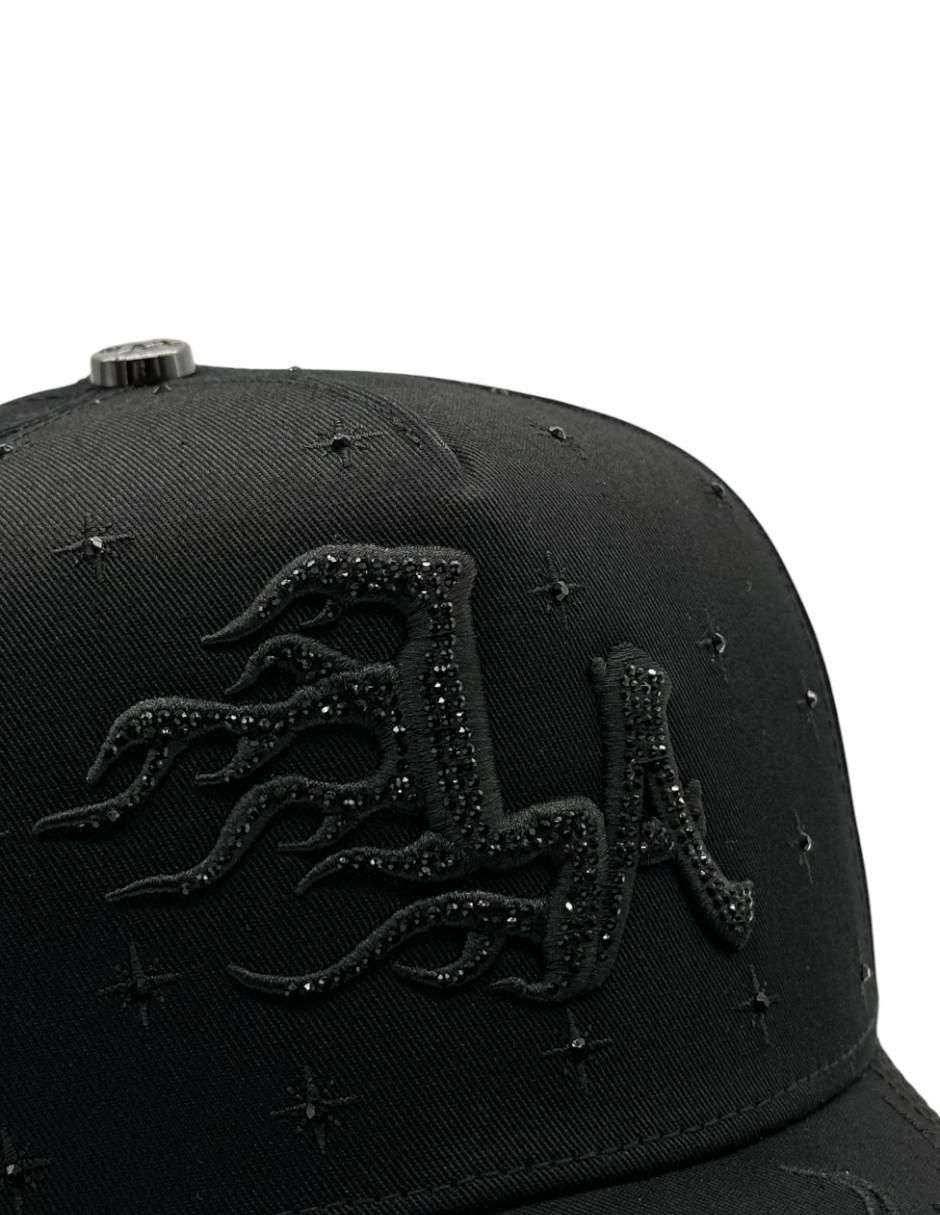 Gorra visera curva snapback casual La Flame Black Klan  para hombre 5