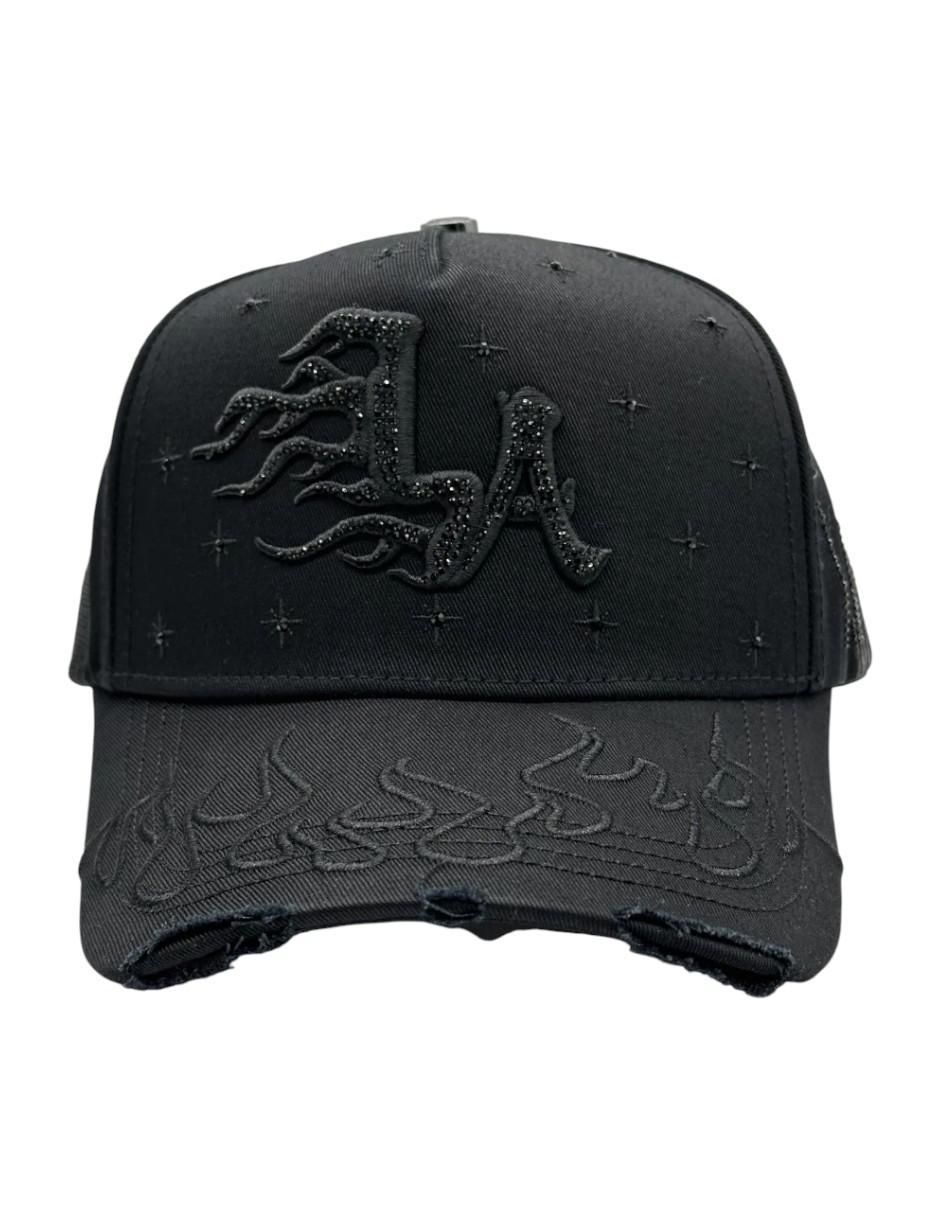 Gorra visera curva snapback casual La Flame Black Klan  para hombre 8