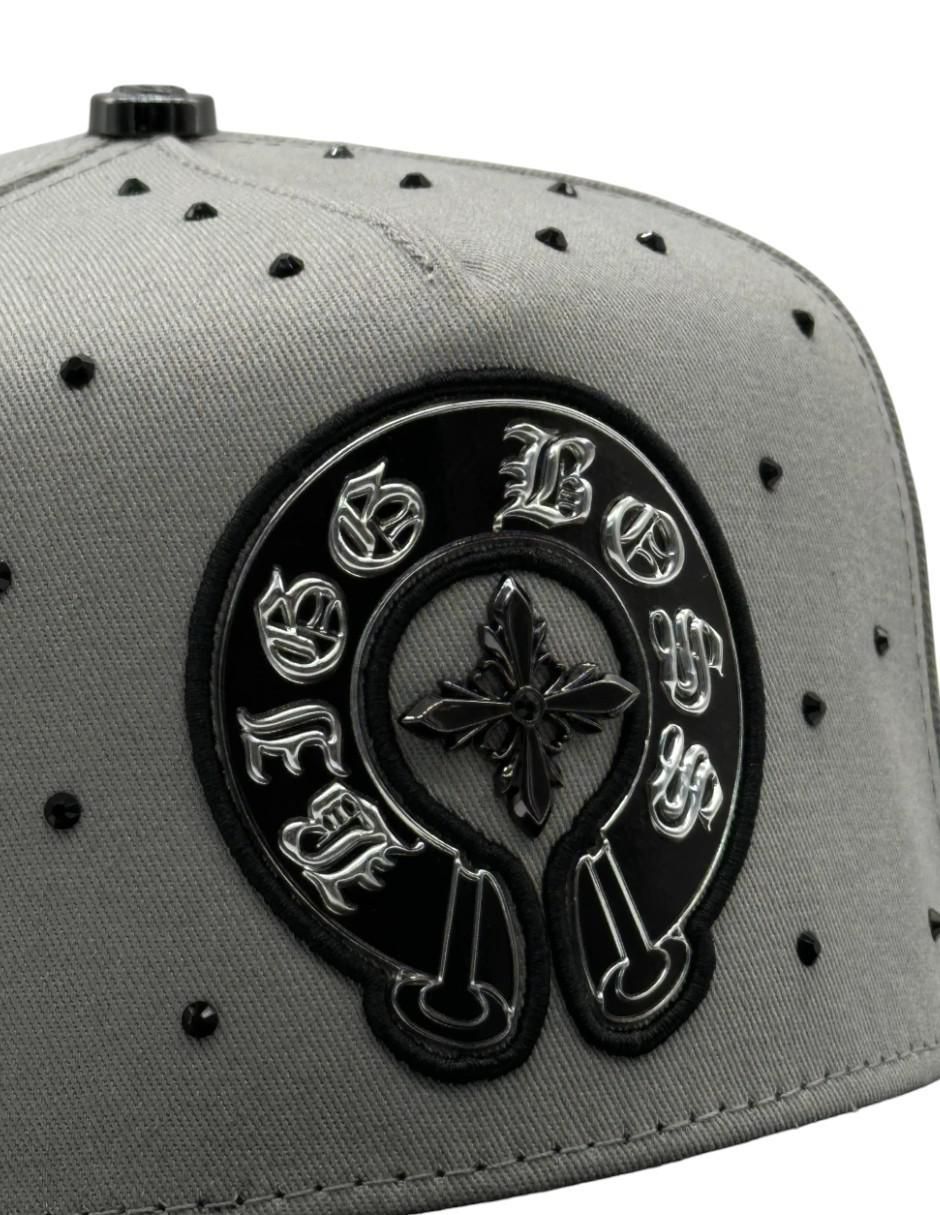Gorra visera curva snapback casual Deluxe Gray para hombre 4