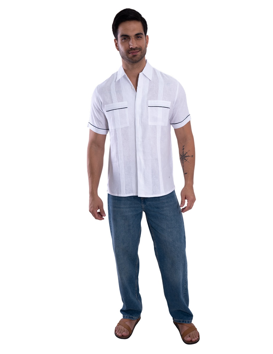 Guayabera manga corta para hombre 3