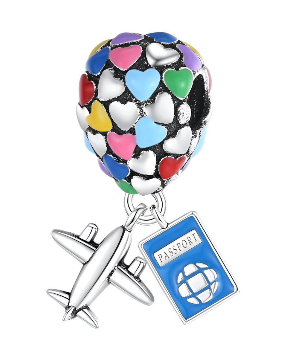 Charm de globo de plata P 925 Charm de globo de plata P 925