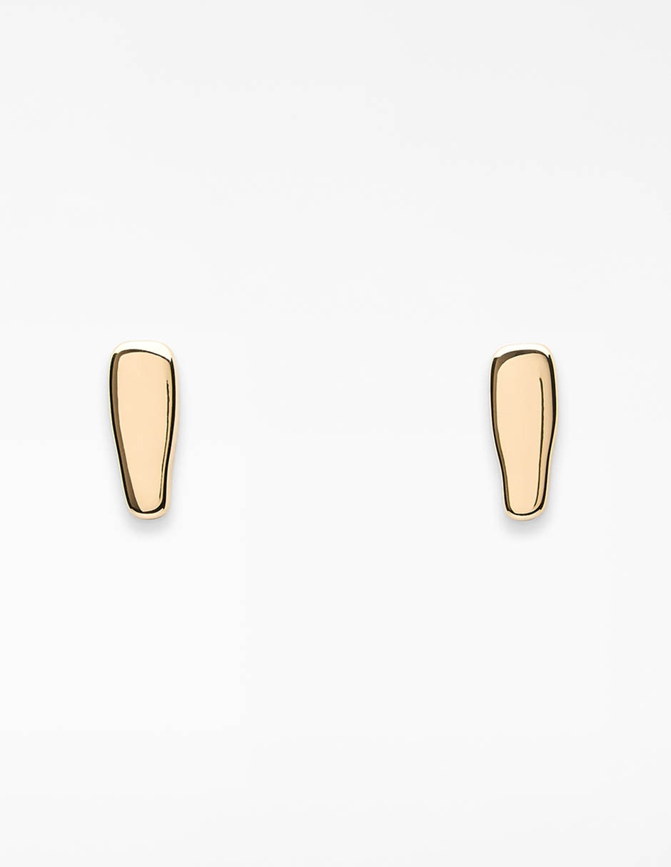 Aretes cortos de barra con acabado brillante 4