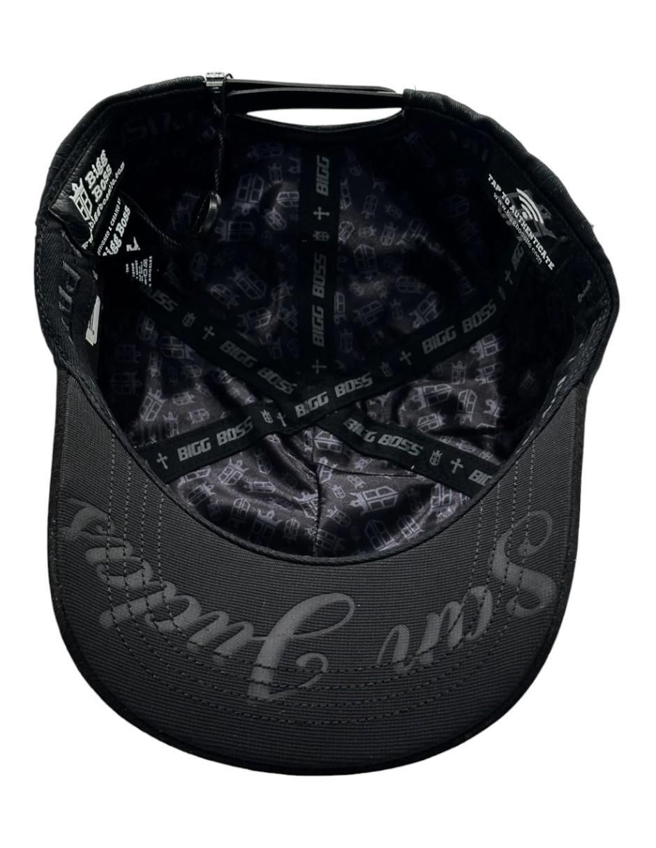 Gorra visera curva snapback casual San Judas Crystal para hombre 2