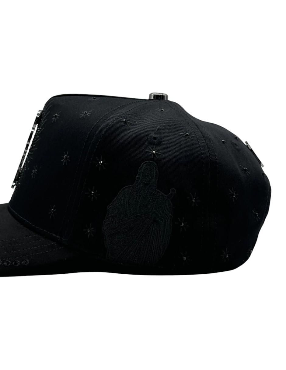 Gorra visera curva snapback casual San Judas Crystal para hombre 3