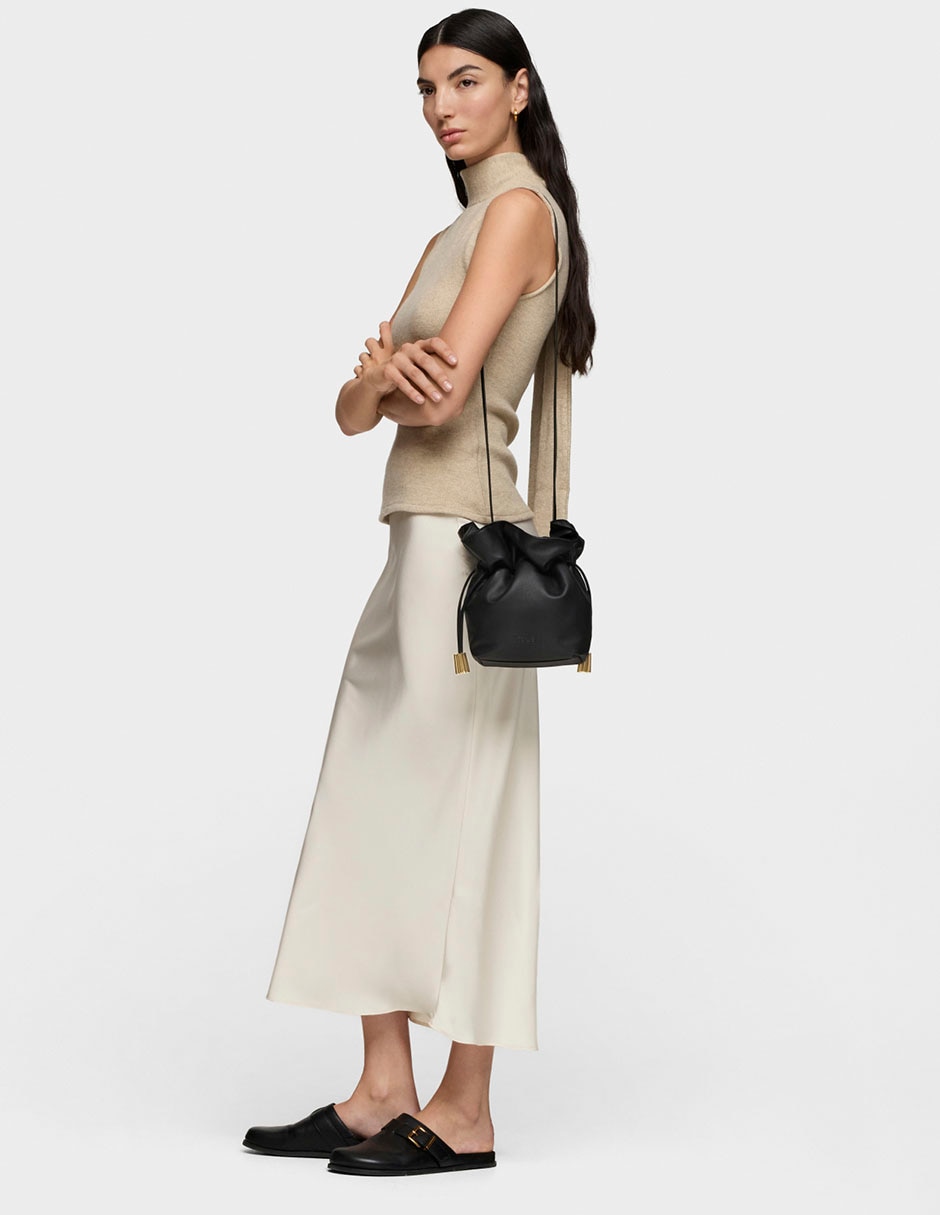 Bolsa bucket Heritage de piel para mujer 3