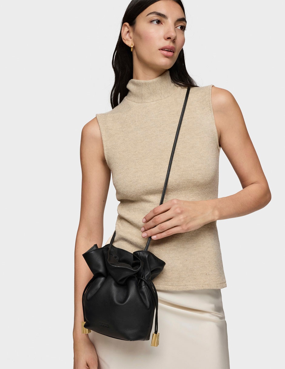 Bolsa bucket Heritage de piel para mujer 4