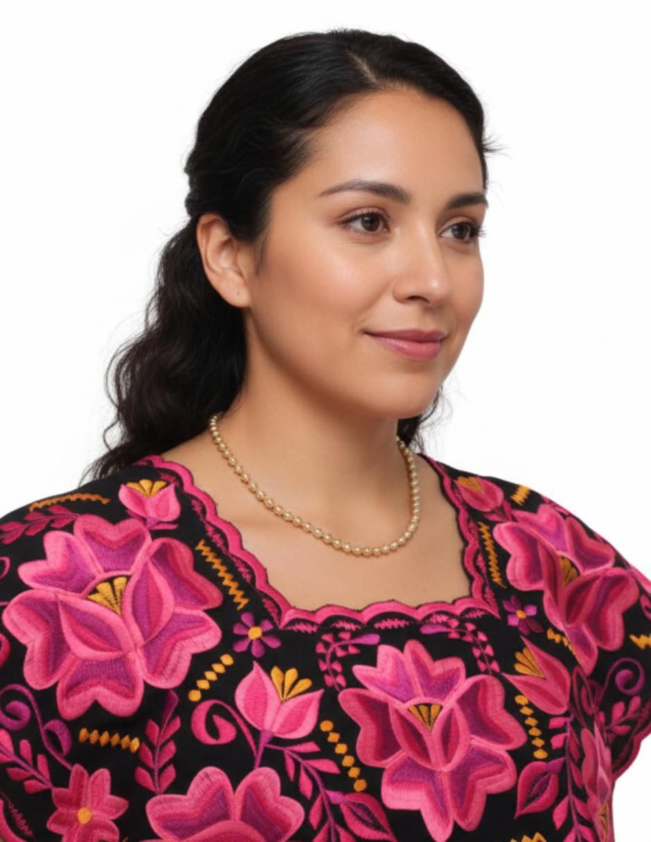 Huipil manga corta para mujer 2