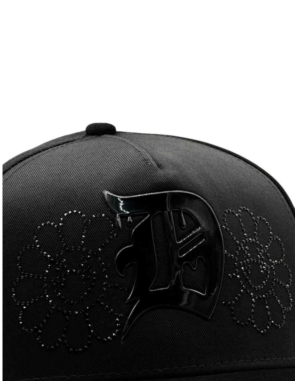 Gorra visera curva snapback casual Genesis Black para hombre 4
