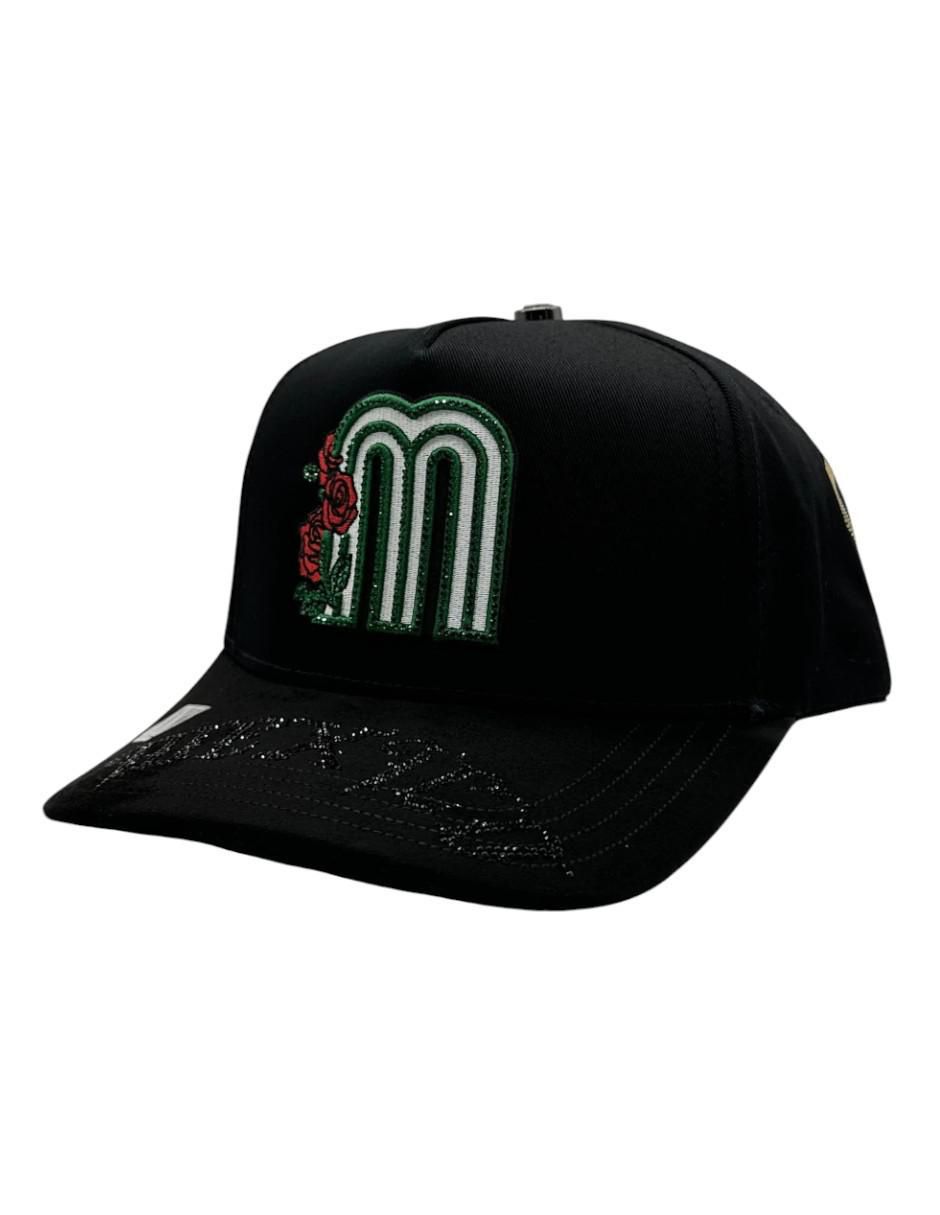 Gorra visera curva snapback casual México Rosas para hombre 6