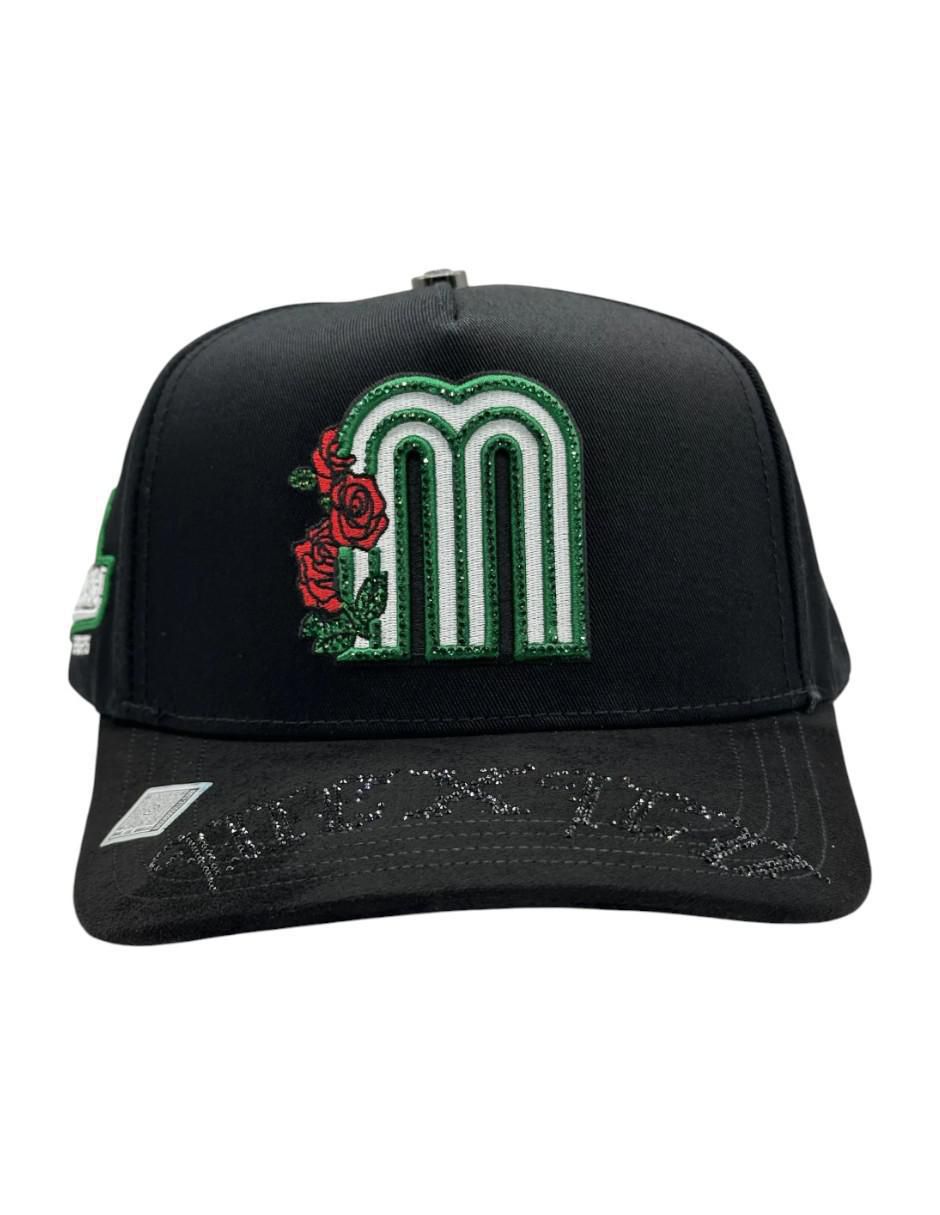 Gorra visera curva snapback casual México Rosas para hombre 7