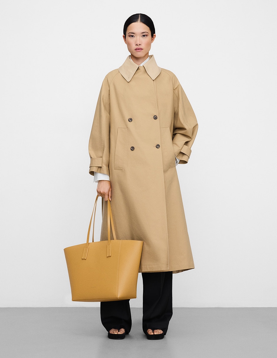 Bolsa shopper de piel para mujer 5