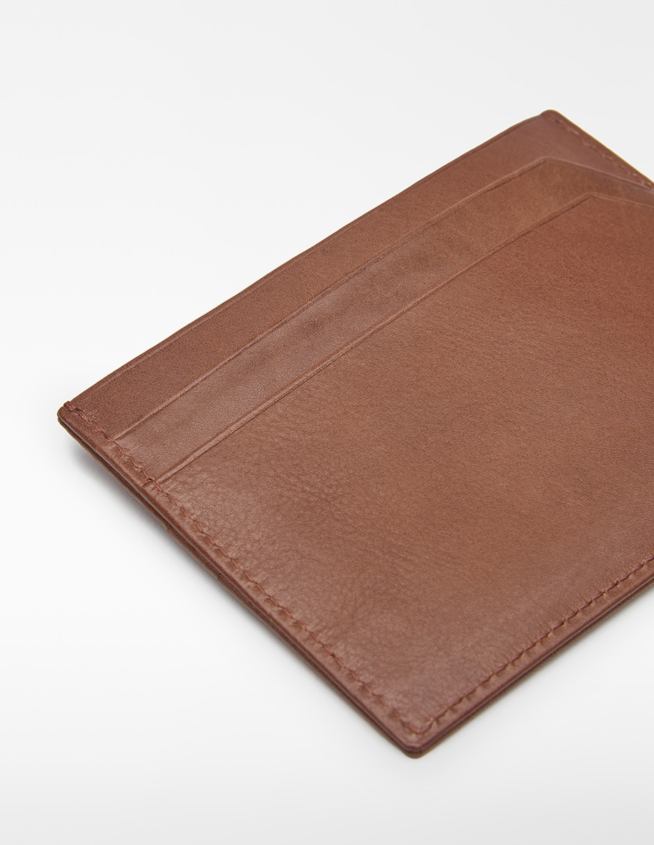 Tarjetero de piel para hombre 2