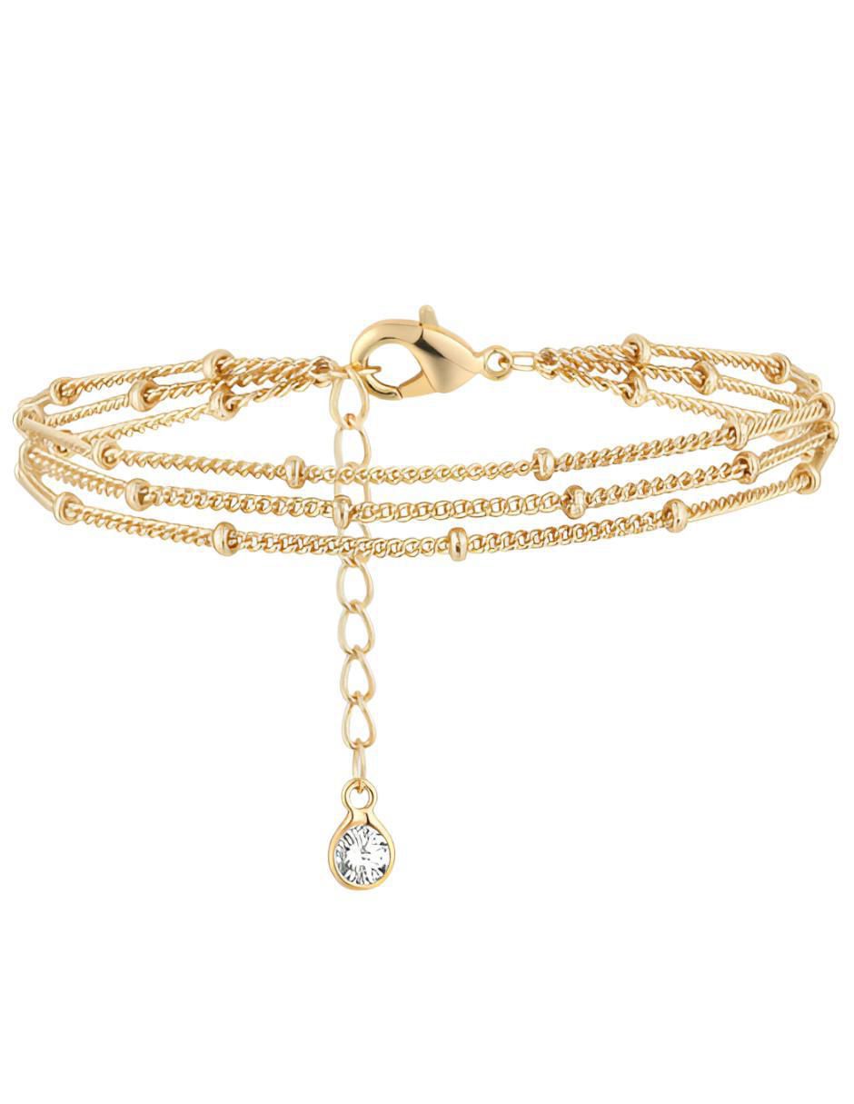 Pulsera de oro 18 k con acabado chapa de oro Pulsera de oro 18 k con acabado chapa de oro