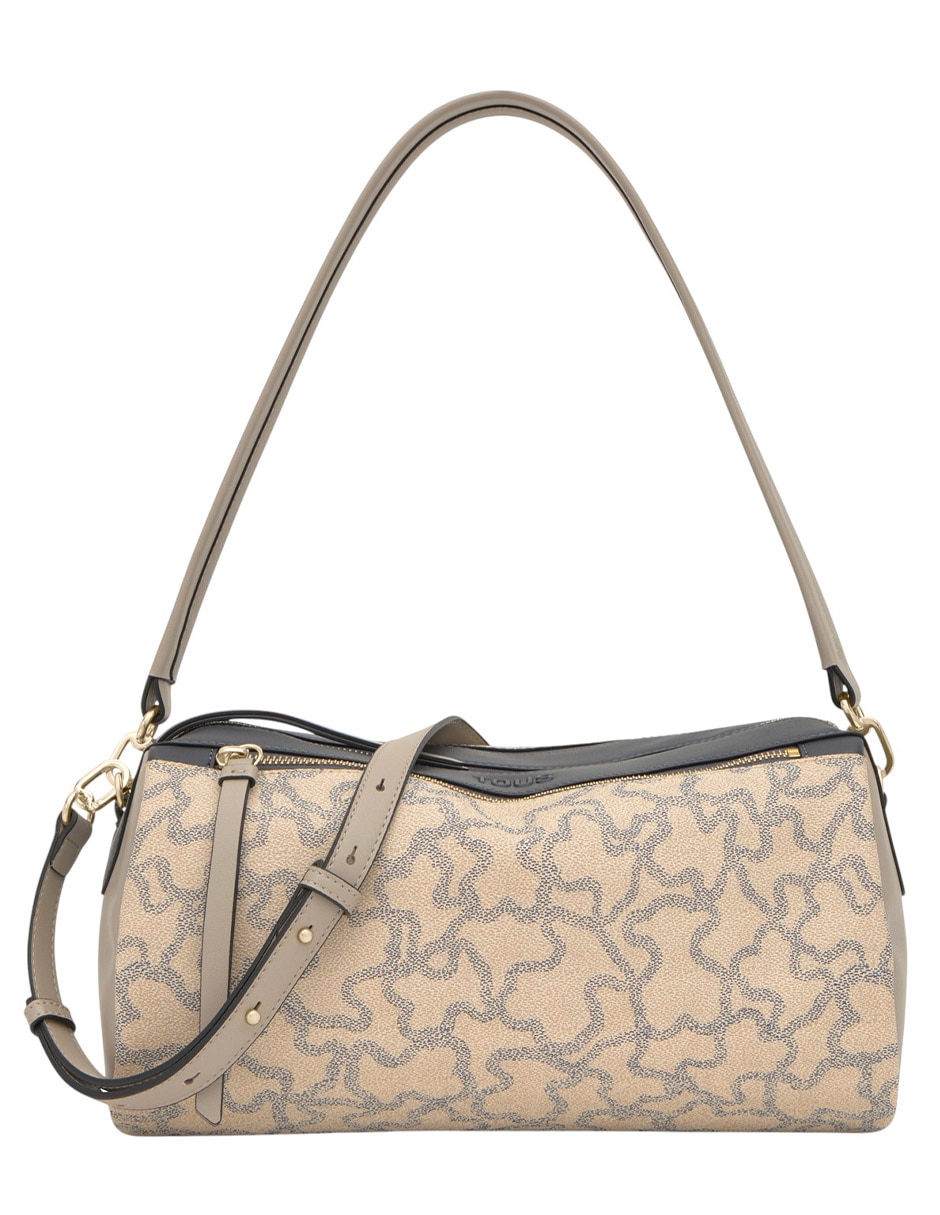 BOLSA BANDOLERA MEDIANA POLIURET, TOPO