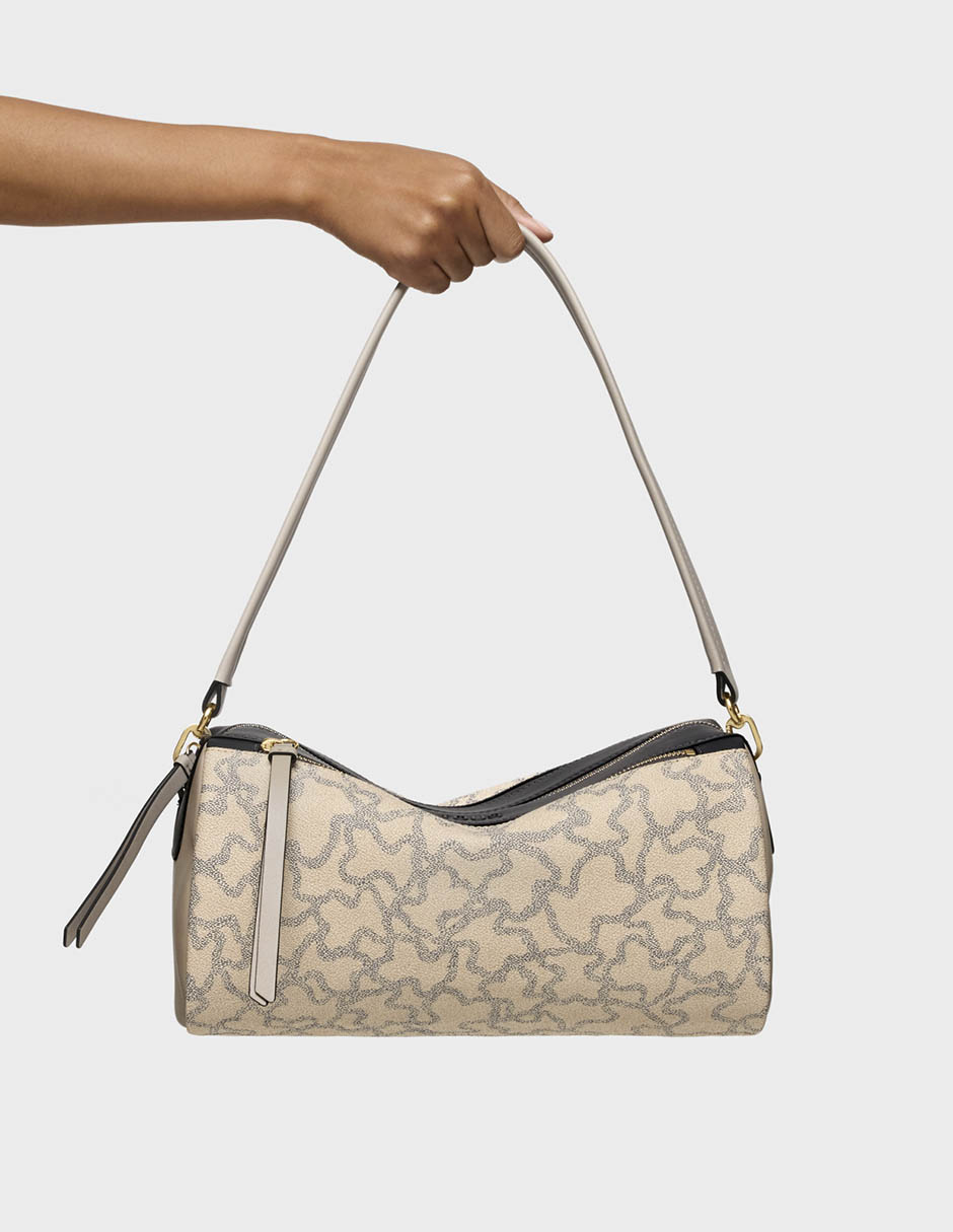 BOLSA BANDOLERA MEDIANA POLIURET, TOPO
