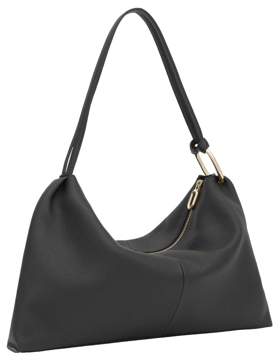 BOLSA SACA TOUS HOLD PIEL CIERR, NEGRO
