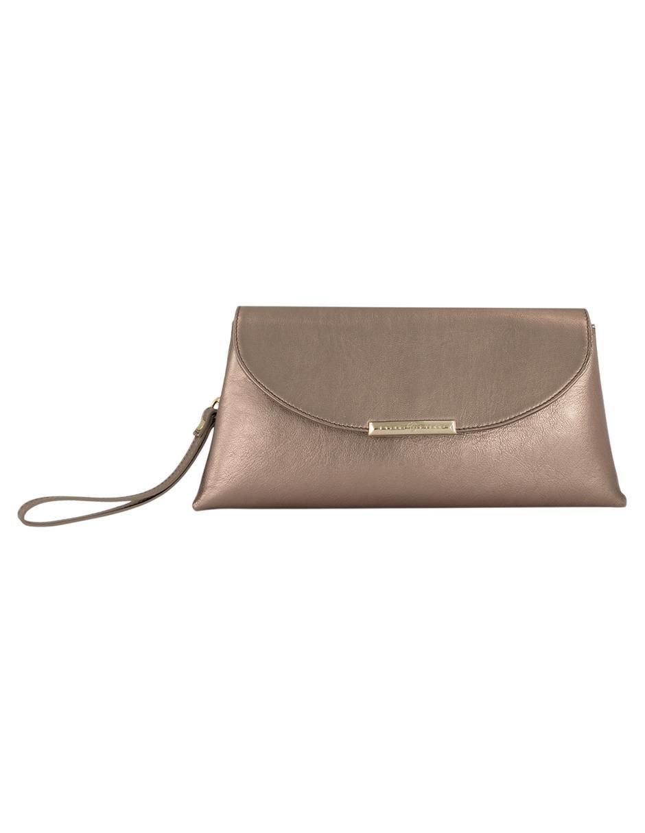 Bolsa clutch de piel para mujer