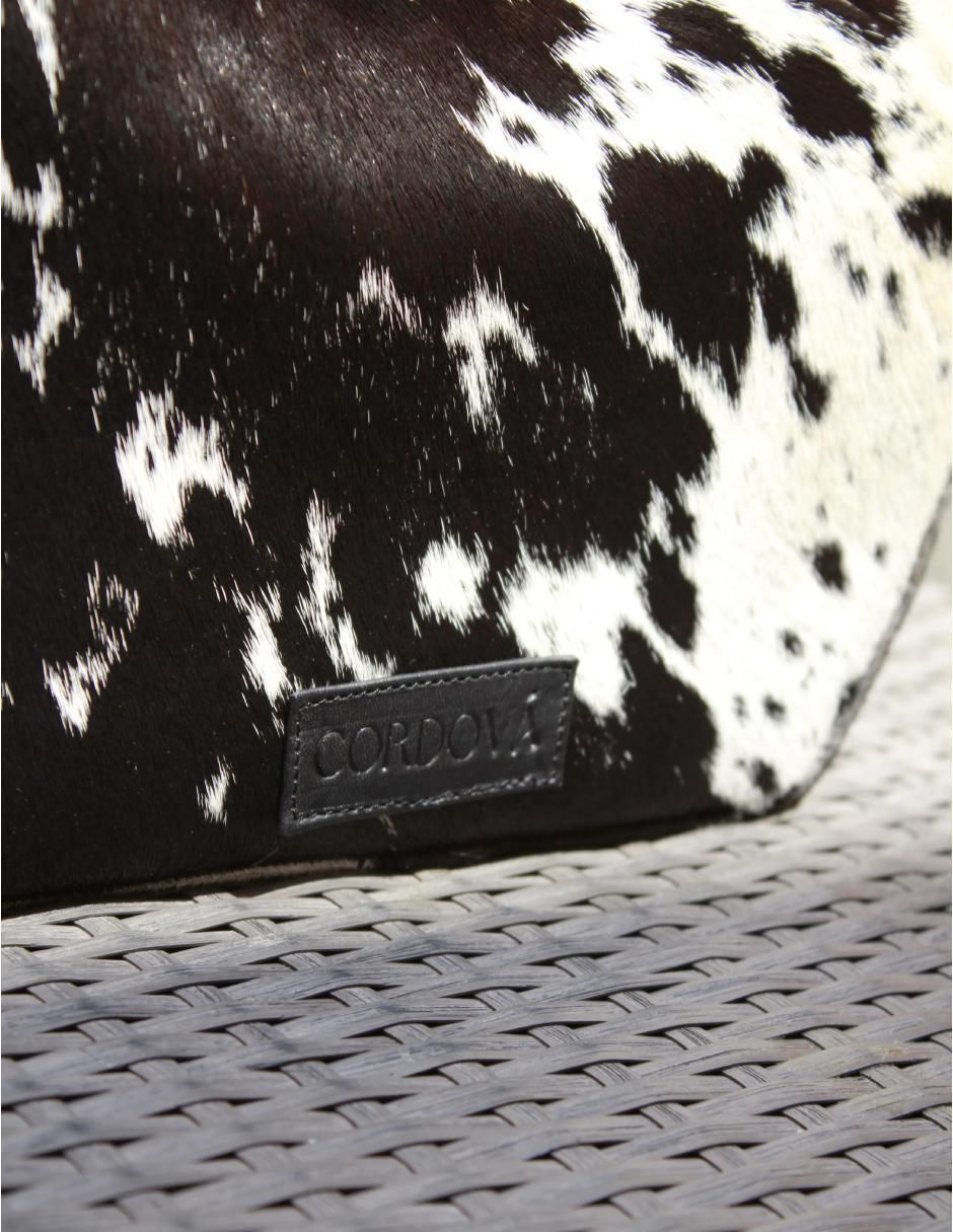 Bolsa hobo Fortune Cow Black de piel para mujer 6